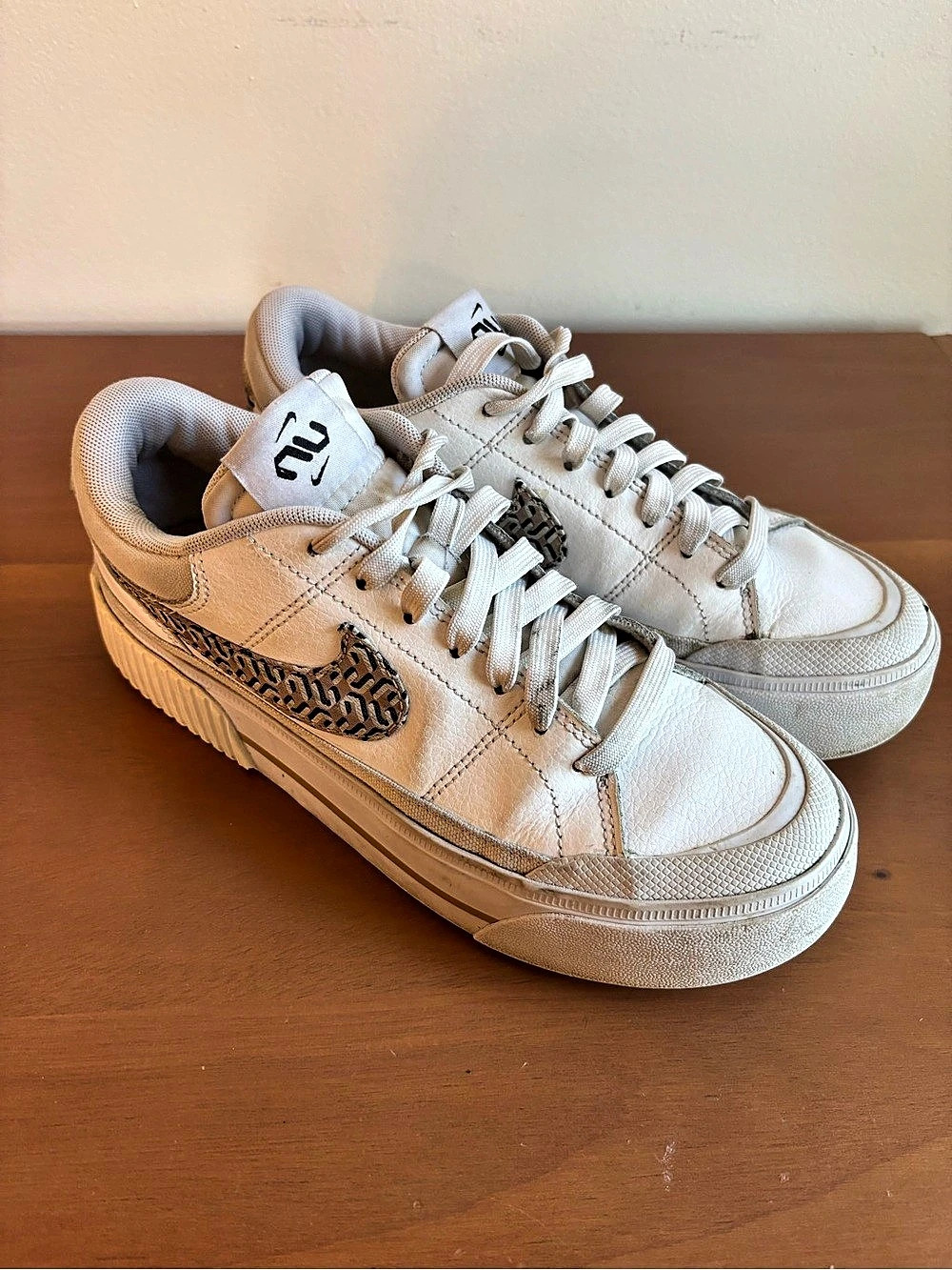 Nike Women's Court Legacy Lift Sneakers White & Black US 6.5